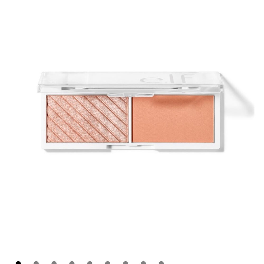 Blush & highlighter mini compacts for glowing skin shade  (white peach)
